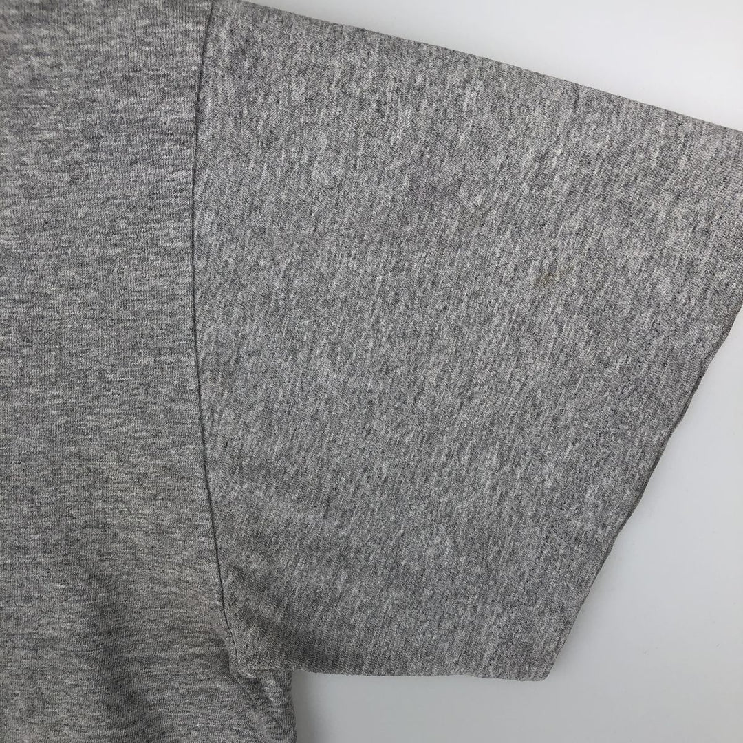 Adidas logo print T-shirt, men's size L cotton gray type Vintage Second Hand
