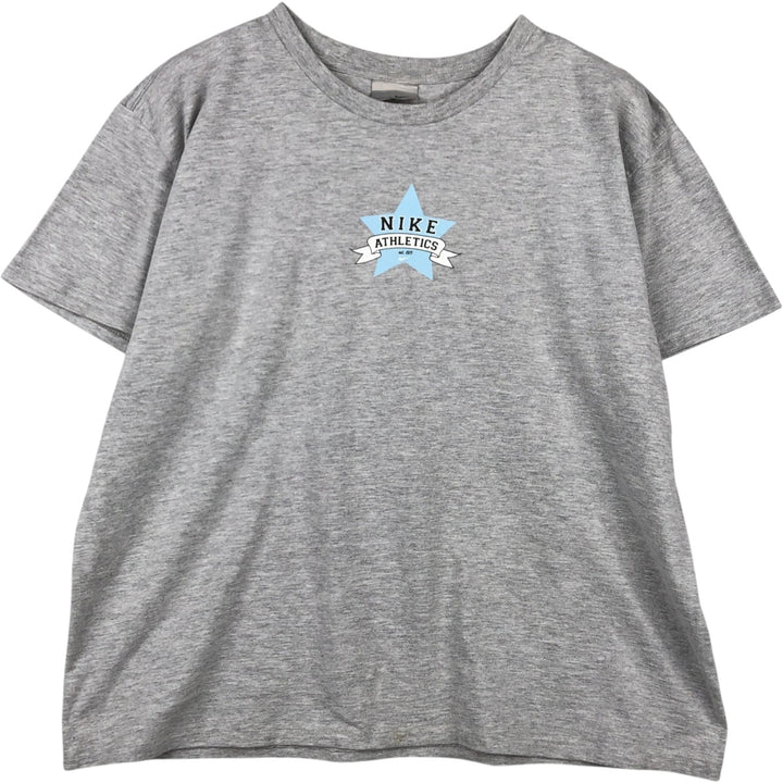 00'S Nike logo print T-shirt, men's XL size unclear gray type Vintage Second Hand