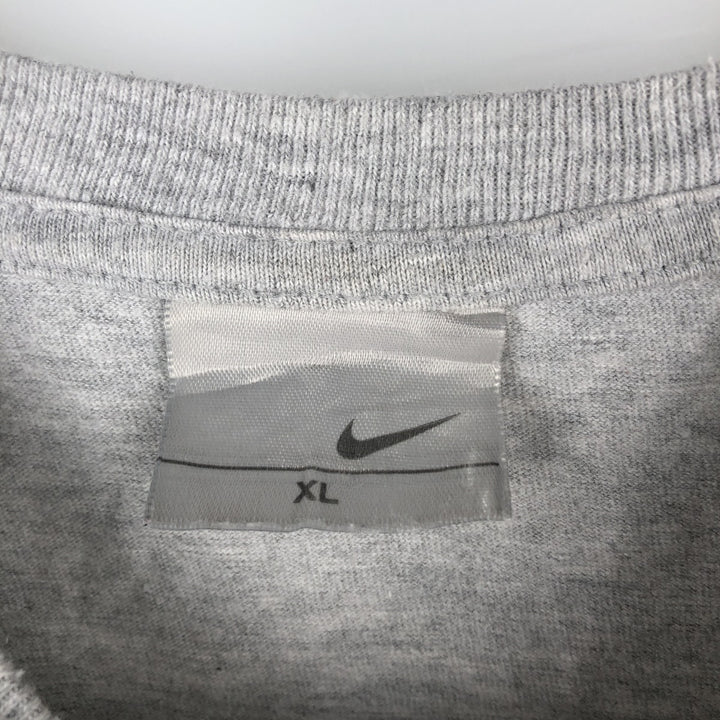 00'S Nike logo print T-shirt, men's XL size unclear gray type Vintage Second Hand