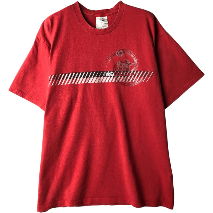 00'S Nike logo print T-shirt, men's size M cotton red type Vintage Second Hand