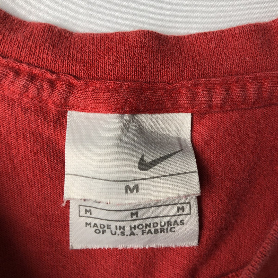 00'S Nike logo print T-shirt, men's size M cotton red type Vintage Second Hand