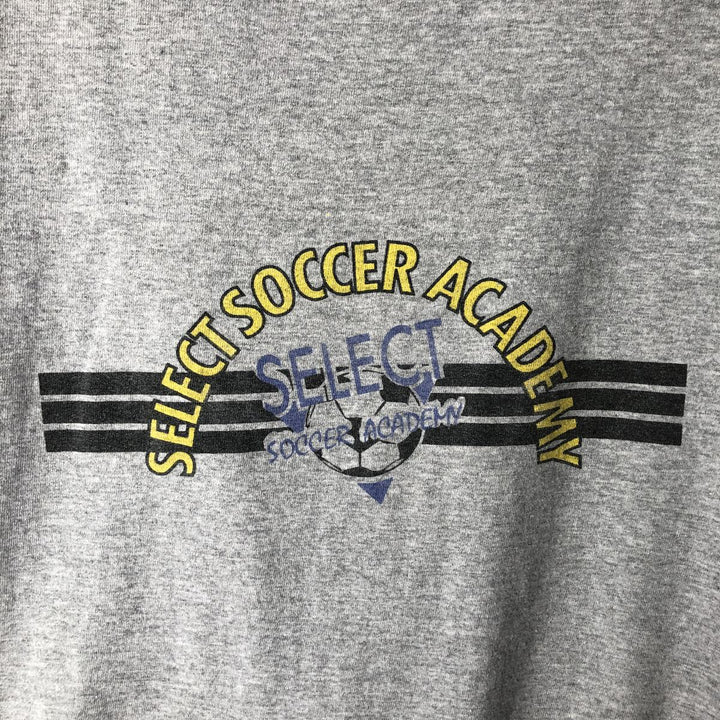 2000'S Adidas sports print T-shirt, men's size L (approx.) cotton gray type Vintage Second Hand