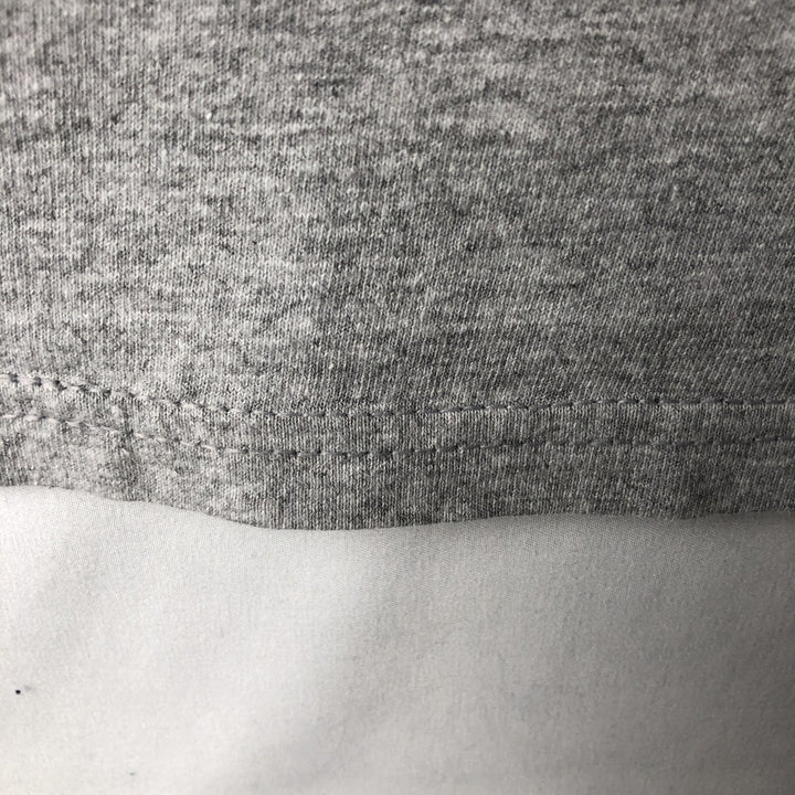 2000'S Adidas sports print T-shirt, men's size L (approx.) cotton gray type Vintage Second Hand