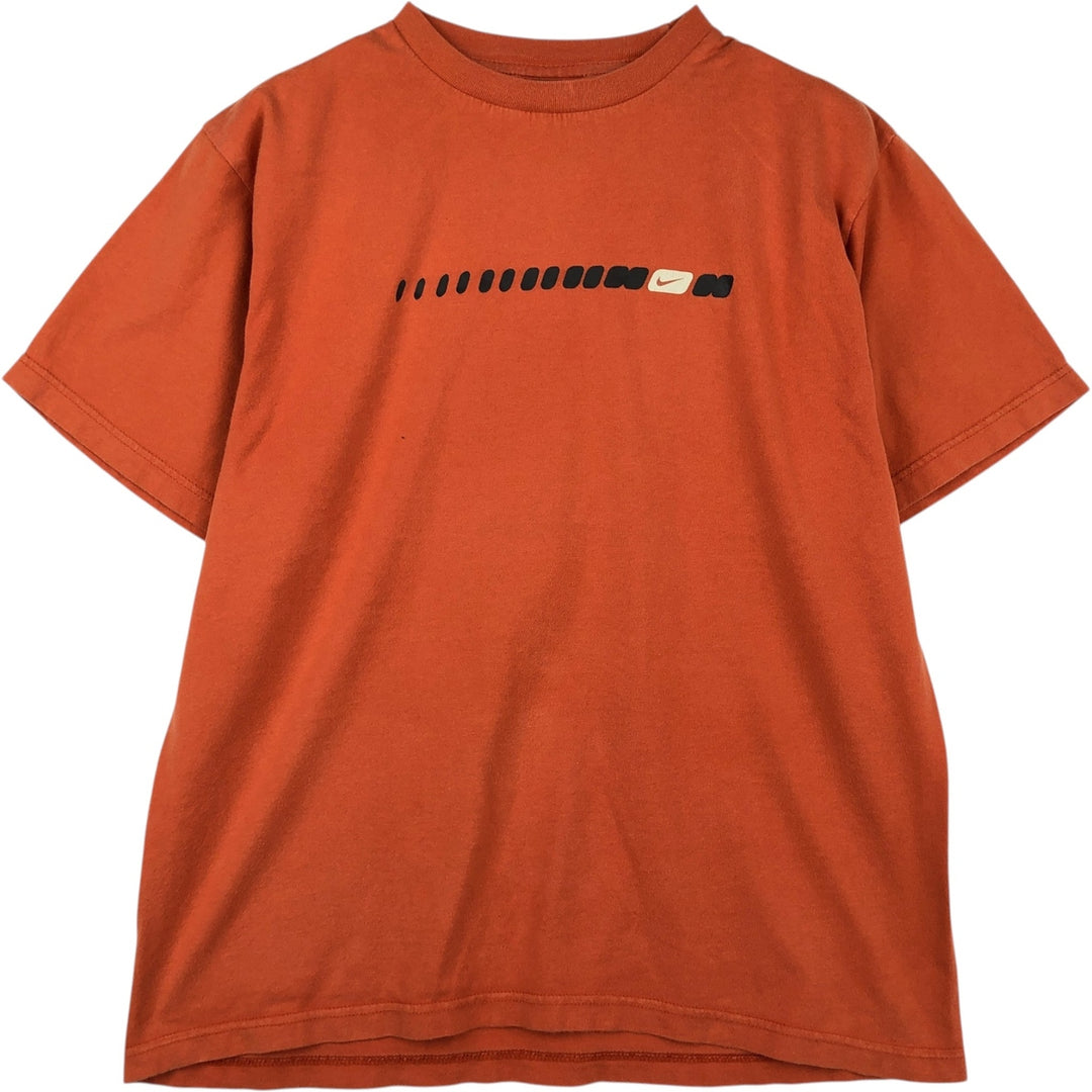 00'S Nike logo print T-shirt, men's size M cotton orange type Vintage Second Hand