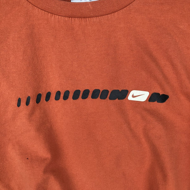 00'S Nike logo print T-shirt, men's size M cotton orange type Vintage Second Hand