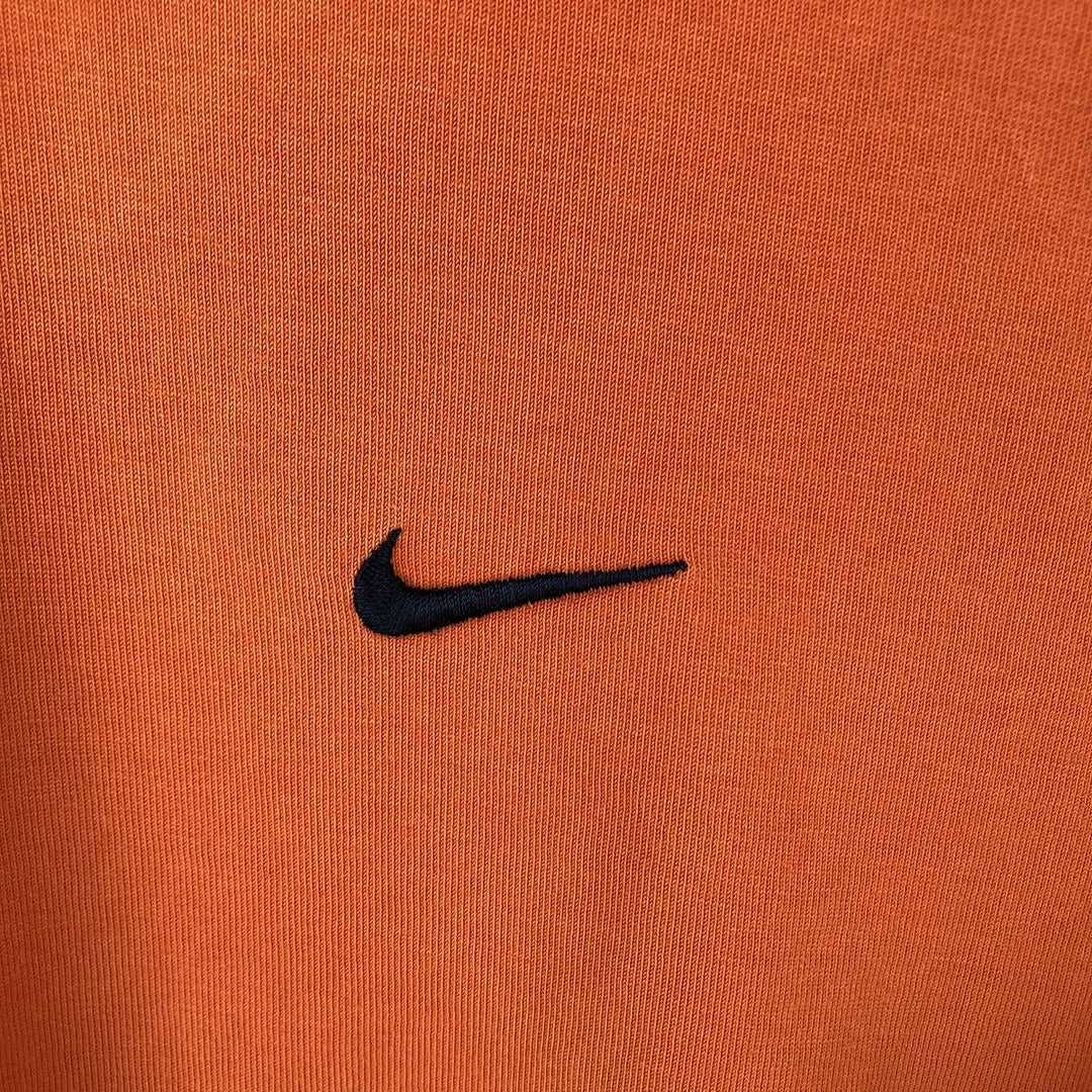 2000'S Nike V-neck T-shirt, men's size M (approx.) unclear orange type Vintage Second Hand