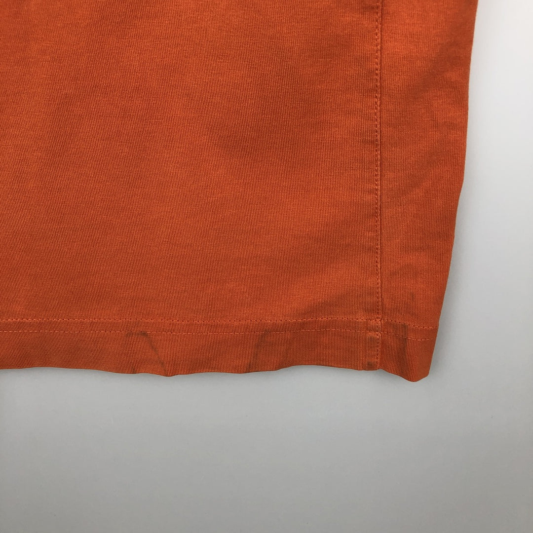 2000'S Nike V-neck T-shirt, men's size M (approx.) unclear orange type Vintage Second Hand