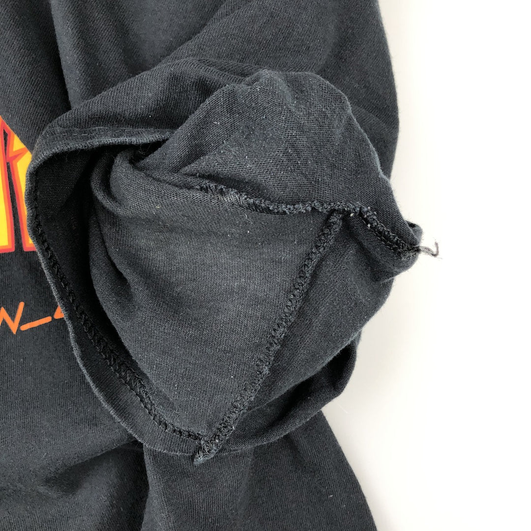 Thrasher Fire Pattern Logo Print T-Shirt, Men's Size L (approx.) cotton black type Vintage Second Hand