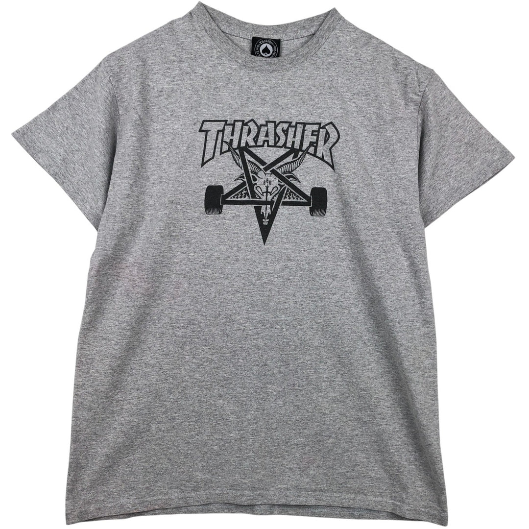 Thrasher THRASHER Printed T-Shirt, Men's Size M (approx.) cotton gray type Vintage Second Hand