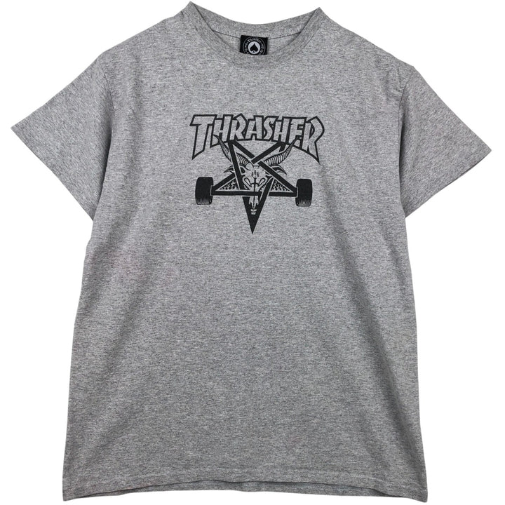 Thrasher THRASHER Printed T-Shirt, Men's Size M (approx.) cotton gray type Vintage Second Hand