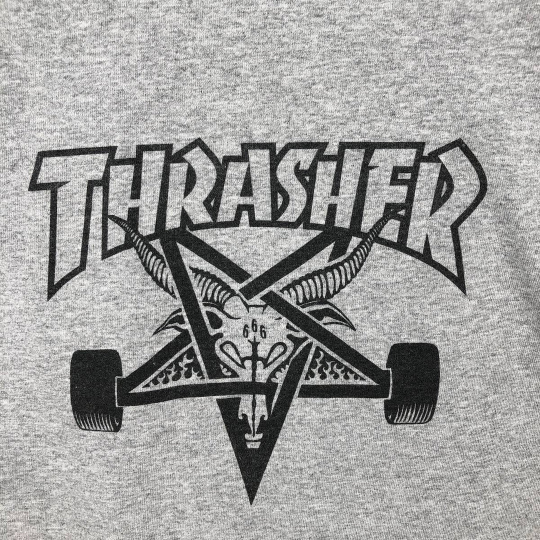 Thrasher THRASHER Printed T-Shirt, Men's Size M (approx.) cotton gray type Vintage Second Hand