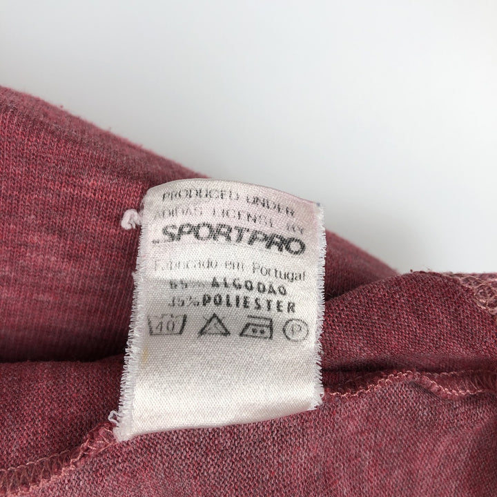 80'S Adidas logo t-shirt, men's size L equivalent, vintage. cotton pink type Vintage Second Hand