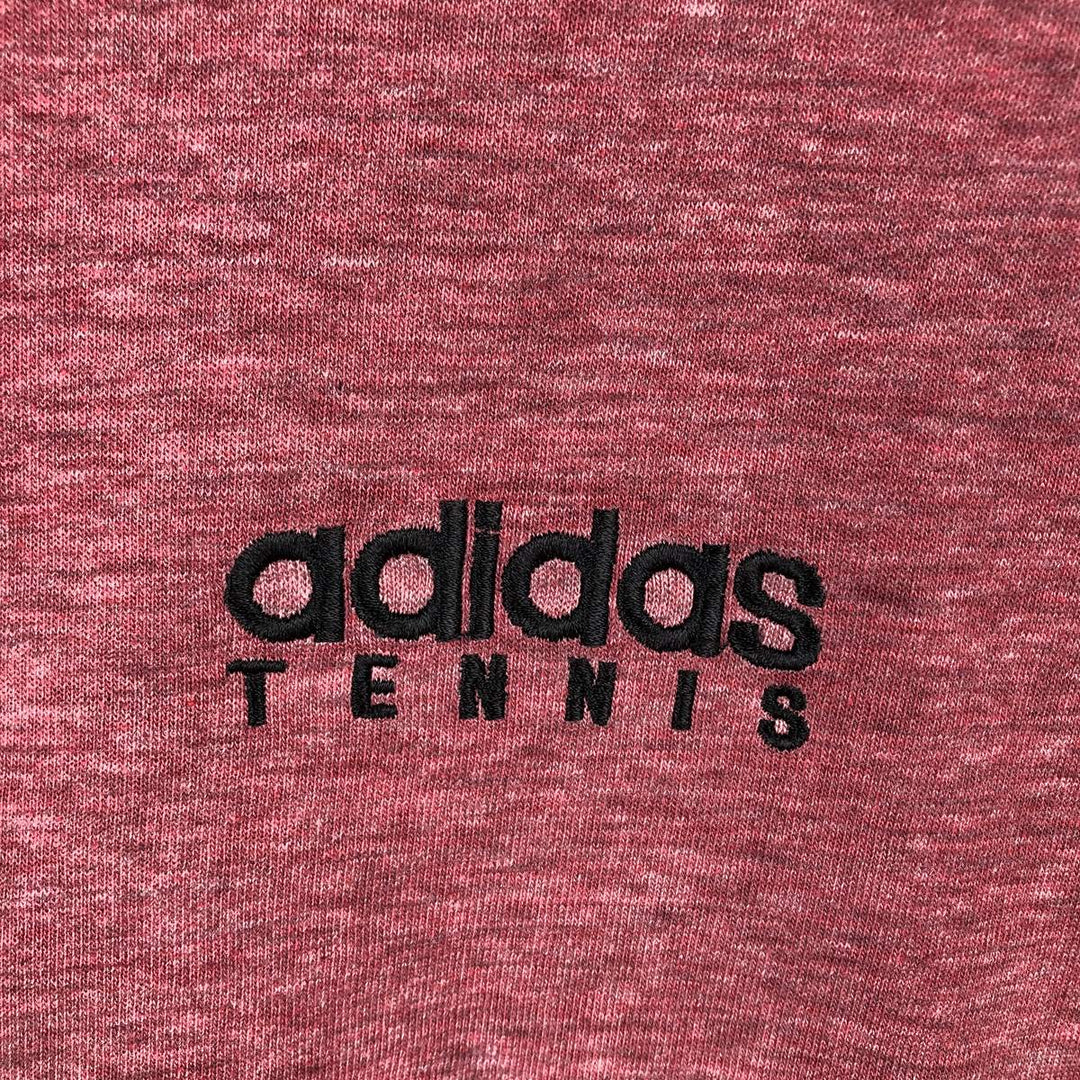 80'S Adidas logo t-shirt, men's size L equivalent, vintage. cotton pink type Vintage Second Hand