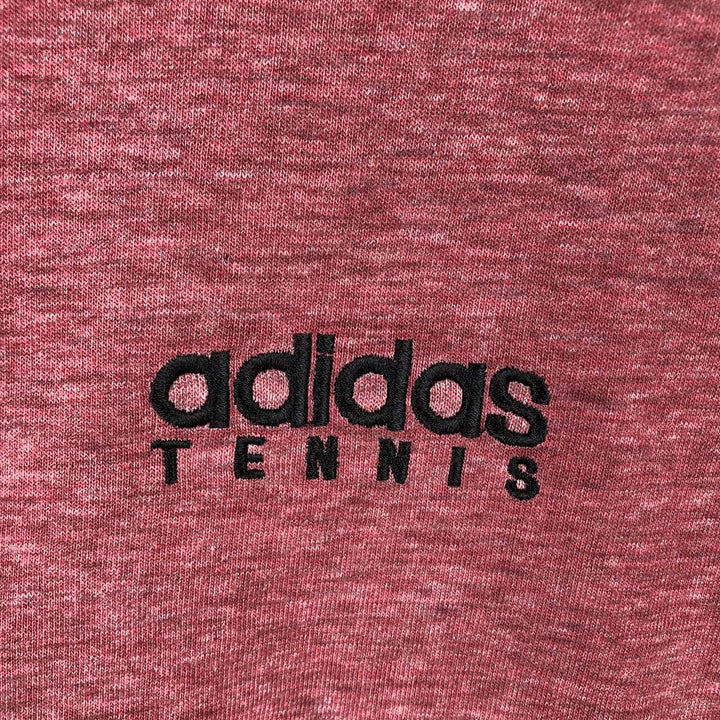 80'S Adidas logo t-shirt, men's size L equivalent, vintage. cotton pink type Vintage Second Hand