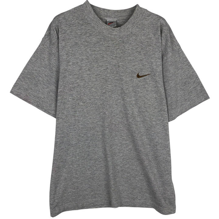 90s-era Nike one-point logo t-shirt, men's size M equivalent, vintage. unclear gray type Vintage Second Hand