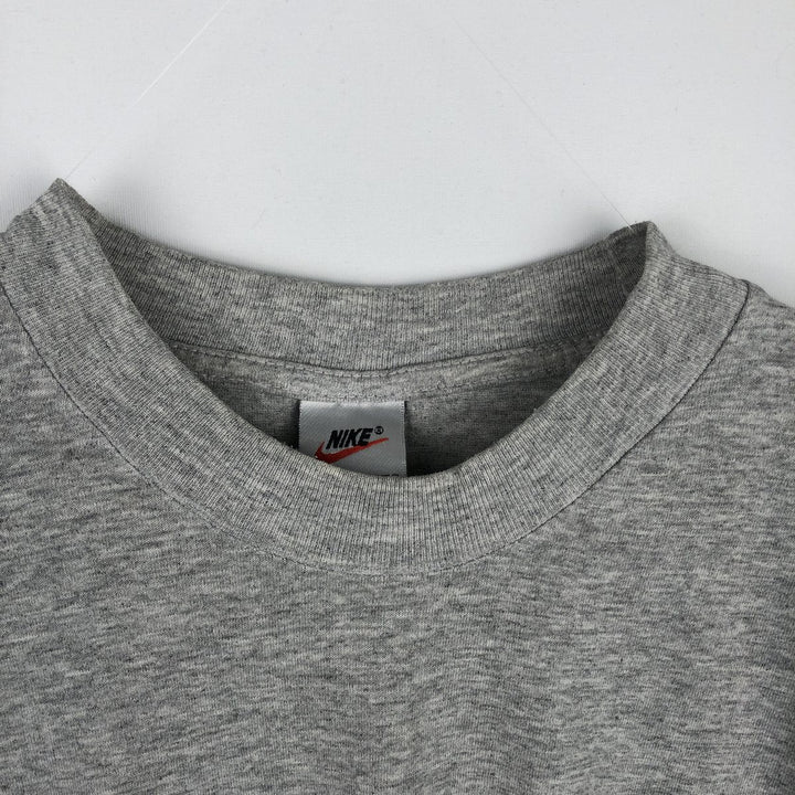 90s-era Nike one-point logo t-shirt, men's size M equivalent, vintage. unclear gray type Vintage Second Hand