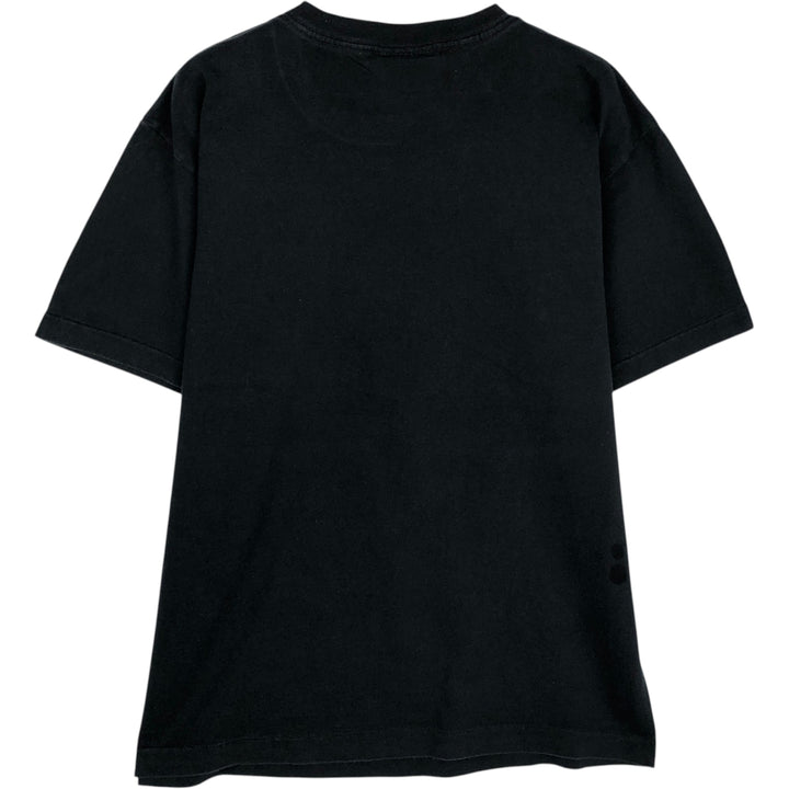 90'S Reebok T-shirt with large logo print, made in USA, men's size M equivalent, vintage. cotton black type Vintage Second Hand