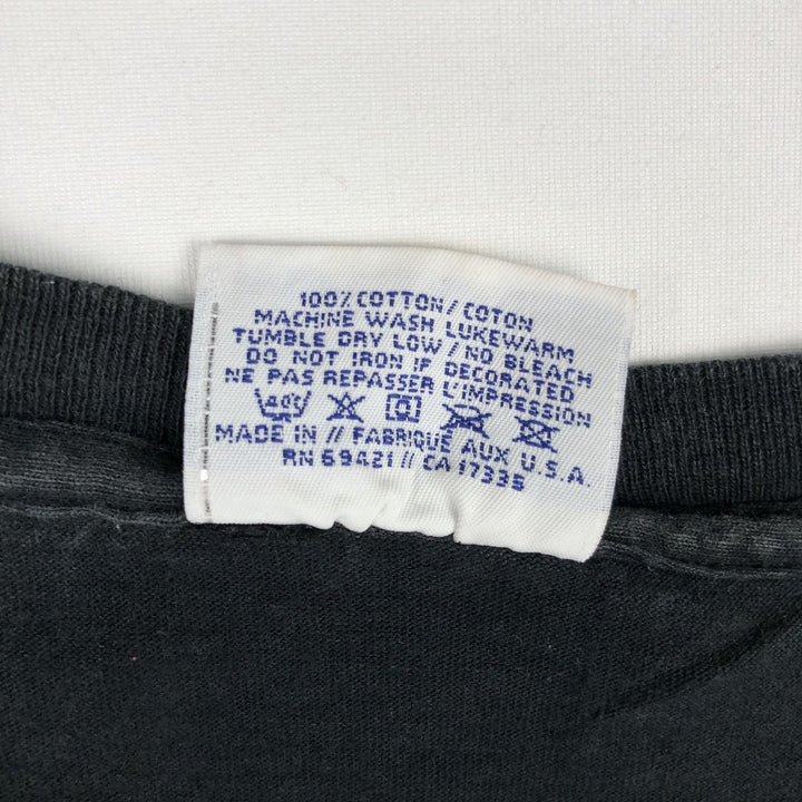 90'S Reebok T-shirt with large logo print, made in USA, men's size M equivalent, vintage. cotton black type Vintage Second Hand