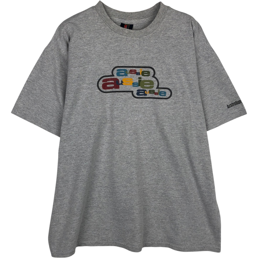 2000'S Nike sports print T-shirt, men's size M (approx.) cotton gray type Vintage Second Hand