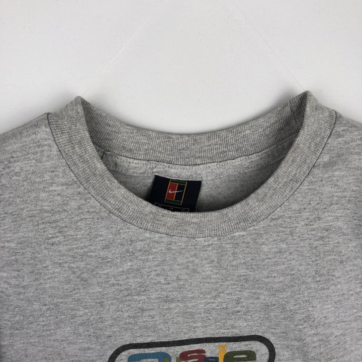 2000'S Nike sports print T-shirt, men's size M (approx.) cotton gray type Vintage Second Hand