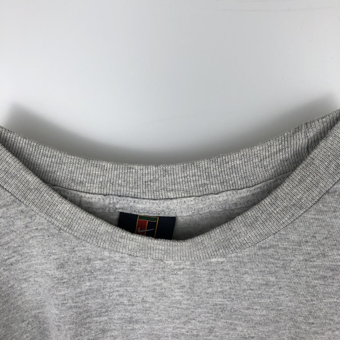 2000'S Nike sports print T-shirt, men's size M (approx.) cotton gray type Vintage Second Hand