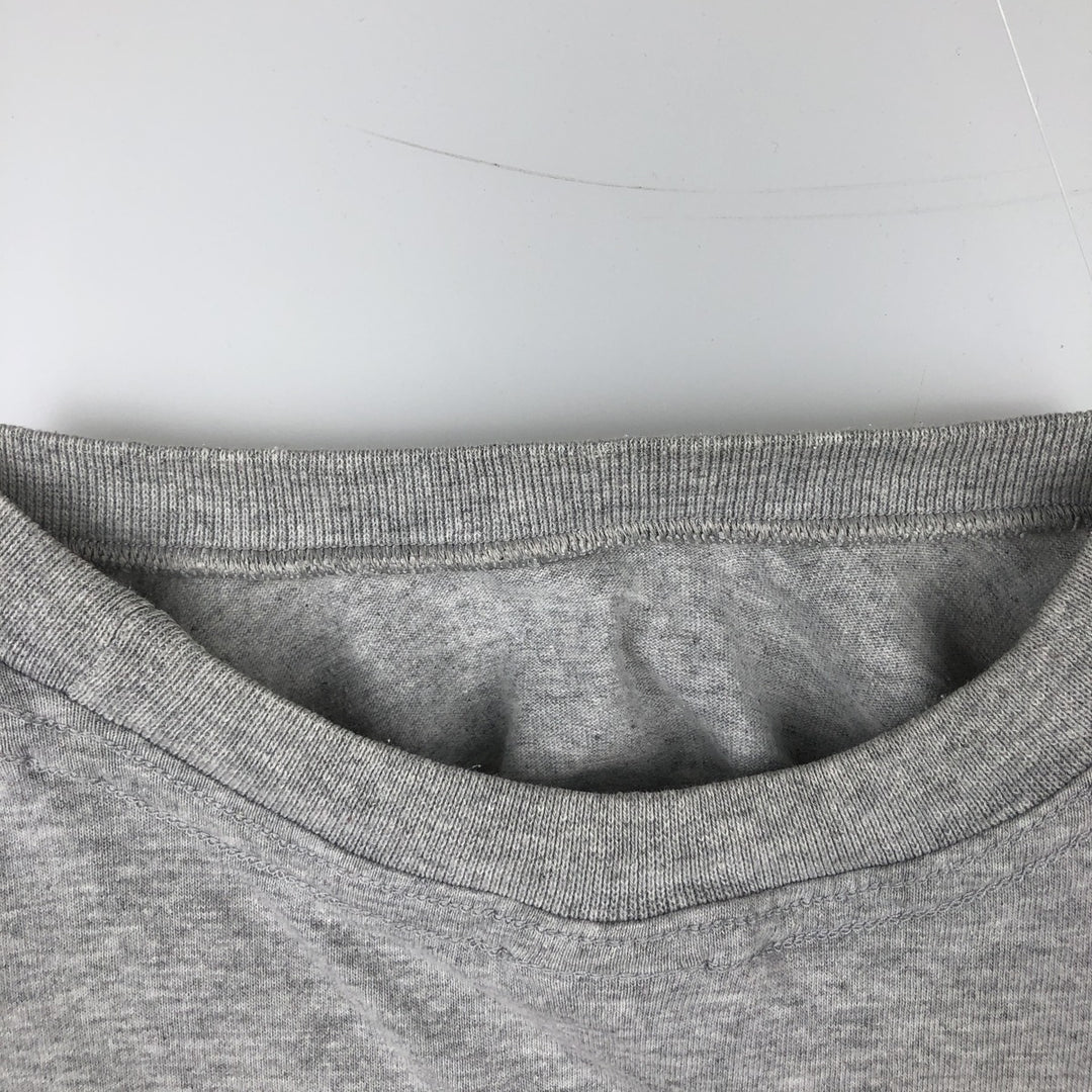 2000'S Nike sports print T-shirt, men's size M (approx.) cotton gray type Vintage Second Hand