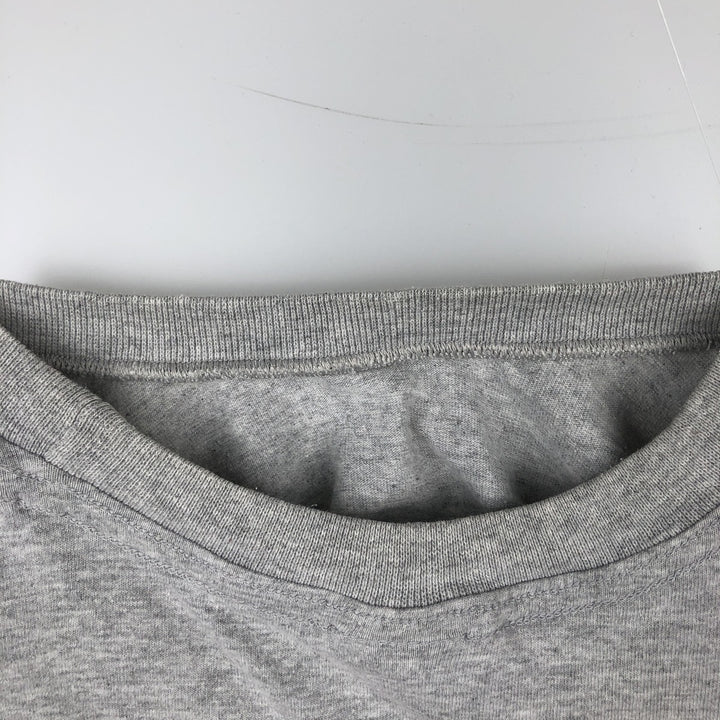 2000'S Nike sports print T-shirt, men's size M (approx.) cotton gray type Vintage Second Hand