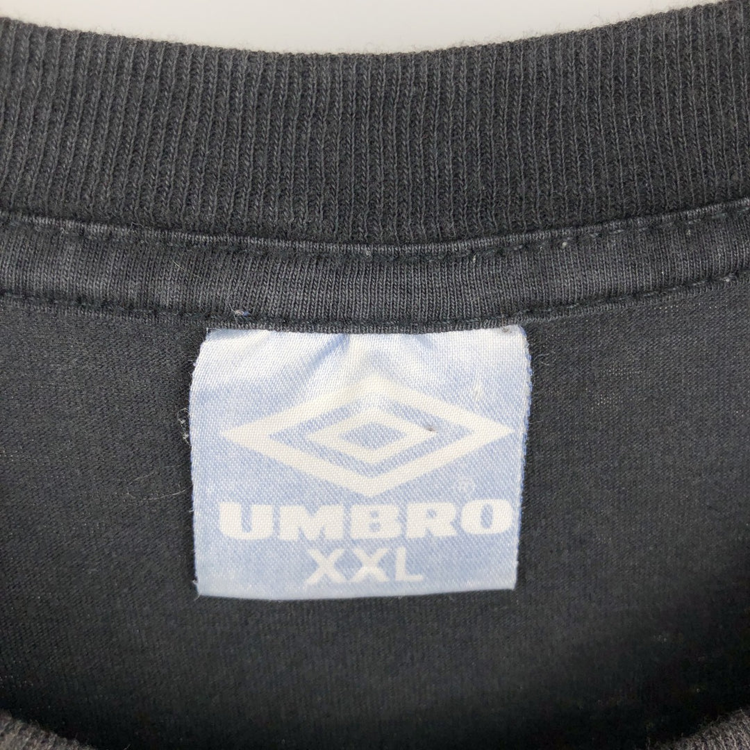 Umbro logo print T-shirt, men's size XXL equivalent. cotton black type Vintage Second Hand