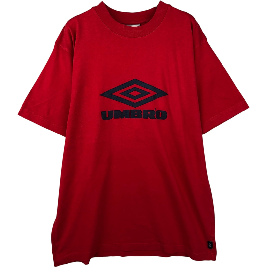 90s-00'S Umbro logo print T-shirt, men's size L equivalent, vintage. cotton red type Vintage Second Hand