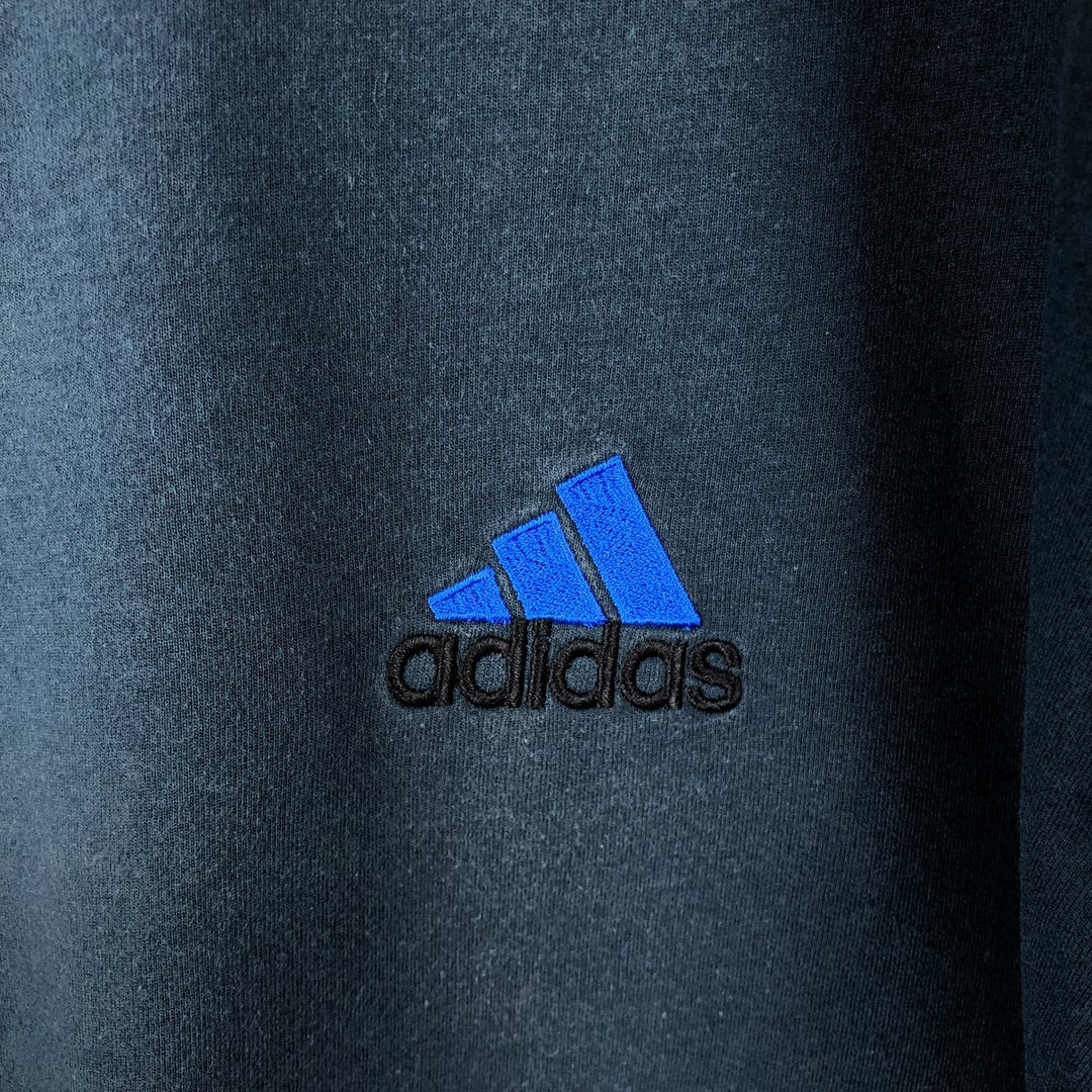 Vintage 90'S Adidas logo T-shirt, men's size XL cotton Green type dark green Vintage Second Hand