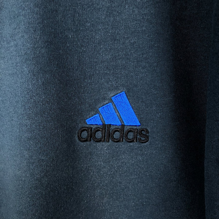 Vintage 90'S Adidas logo T-shirt, men's size XL cotton Green type dark green Vintage Second Hand