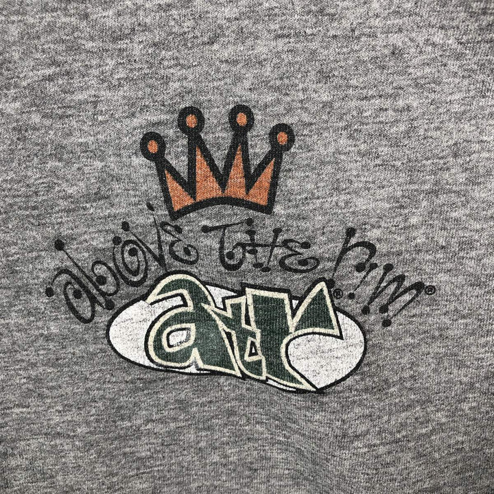 90'S Reebok ABOVE THE RIM logo print T-shirt, Made in USA, Men's size M equivalent, Vintage cotton gray type Vintage Second Hand