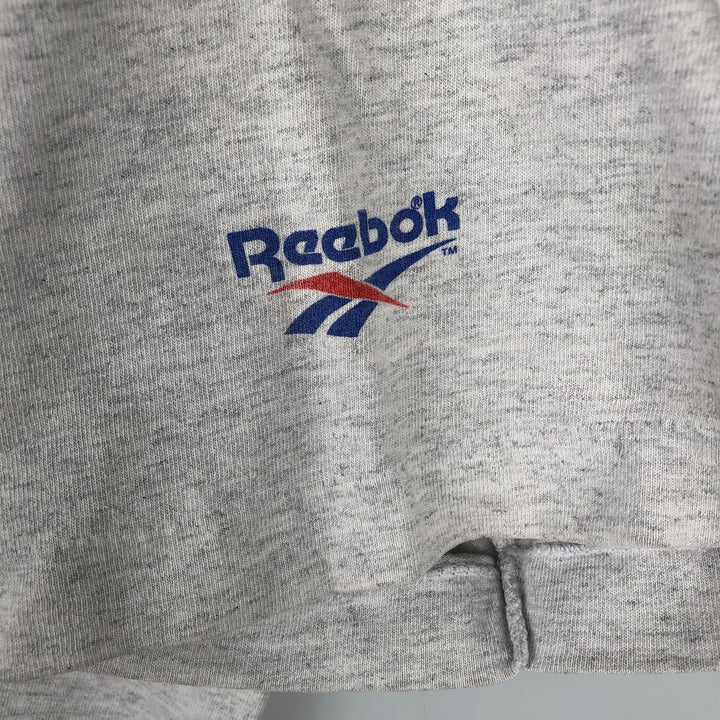 90'S Reebok sports print t-shirt, made in USA, men's size XL (approx.), vintage. cotton gray type Vintage Second Hand