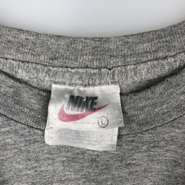90'S Nike Logo Print T-Shirt, Men's Size L, Vintage cotton gray type Vintage Second Hand