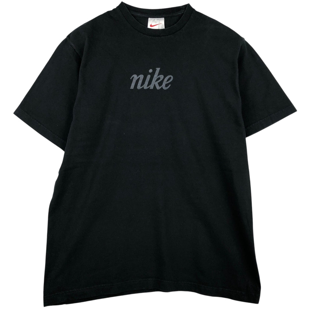 90'S Nike Logo Print T-Shirt, Men's Size L, Vintage cotton black type Vintage Second Hand