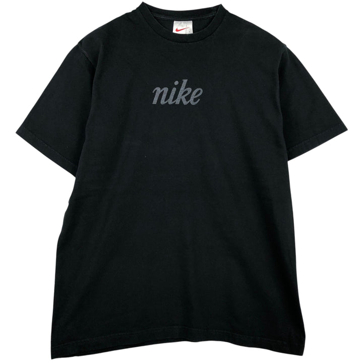 90'S Nike Logo Print T-Shirt, Men's Size L, Vintage cotton black type Vintage Second Hand
