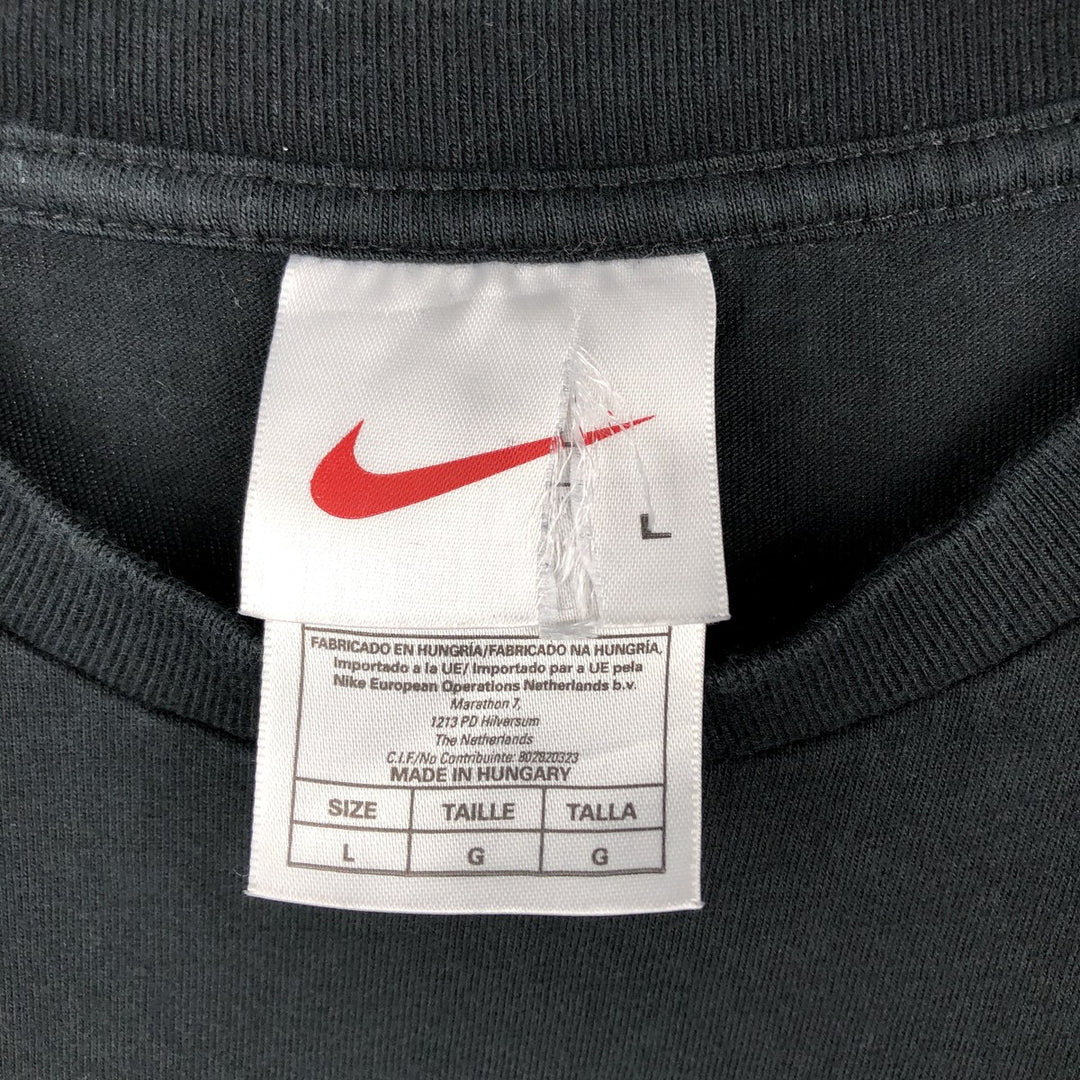 90'S Nike Logo Print T-Shirt, Men's Size L, Vintage cotton black type Vintage Second Hand