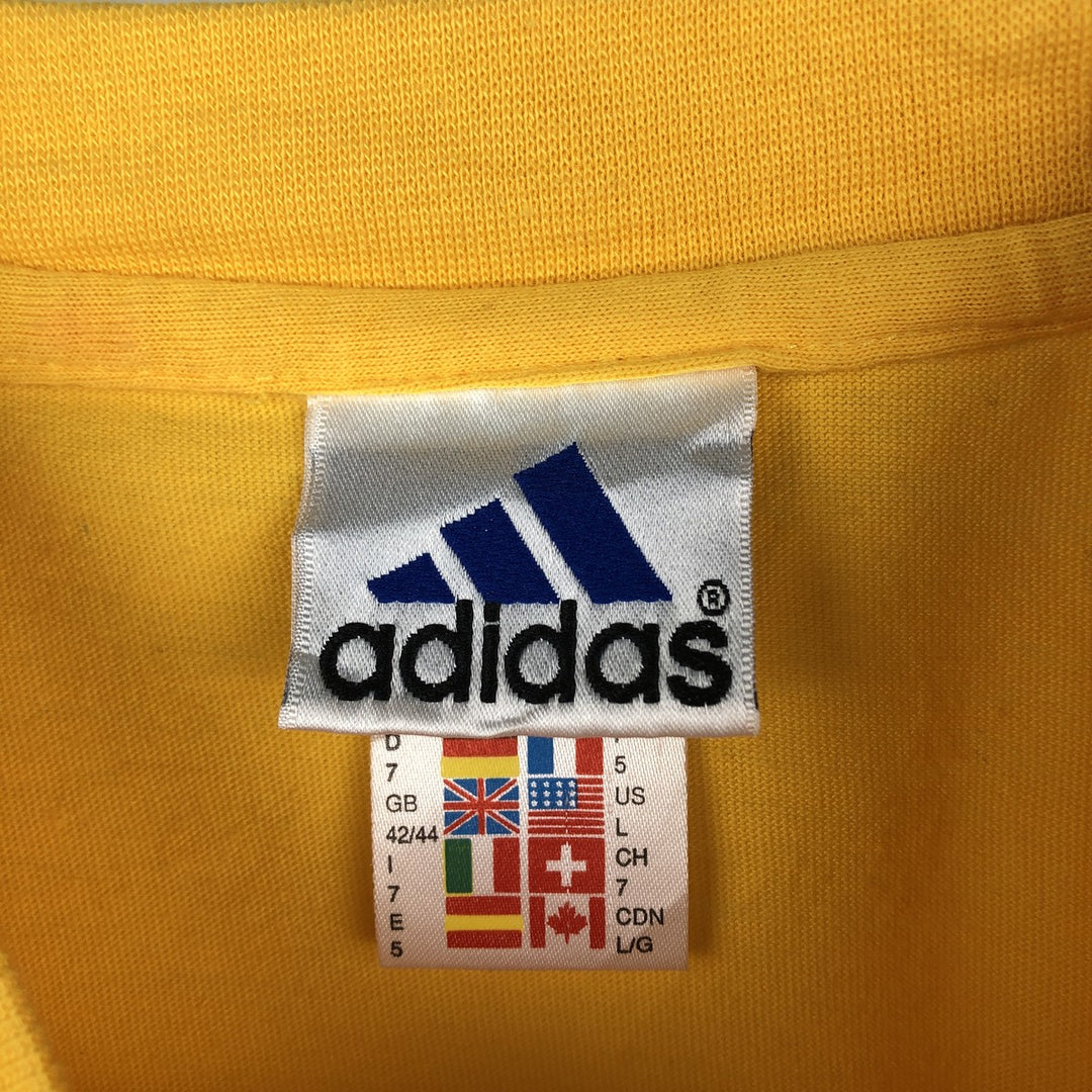 90s-00'S Adidas Originals logo T-shirt, men's size L (approx.) cotton yellow type Vintage Second Hand