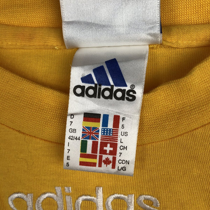 90s-00'S Adidas Originals logo T-shirt, men's size L (approx.) cotton yellow type Vintage Second Hand