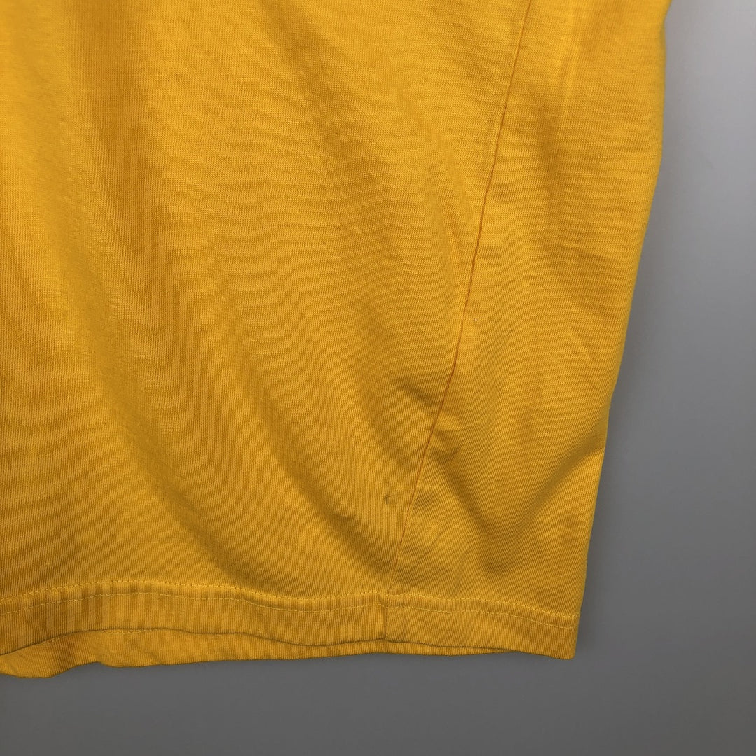90s-00'S Adidas Originals logo T-shirt, men's size L (approx.) cotton yellow type Vintage Second Hand