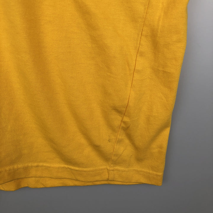 90s-00'S Adidas Originals logo T-shirt, men's size L (approx.) cotton yellow type Vintage Second Hand