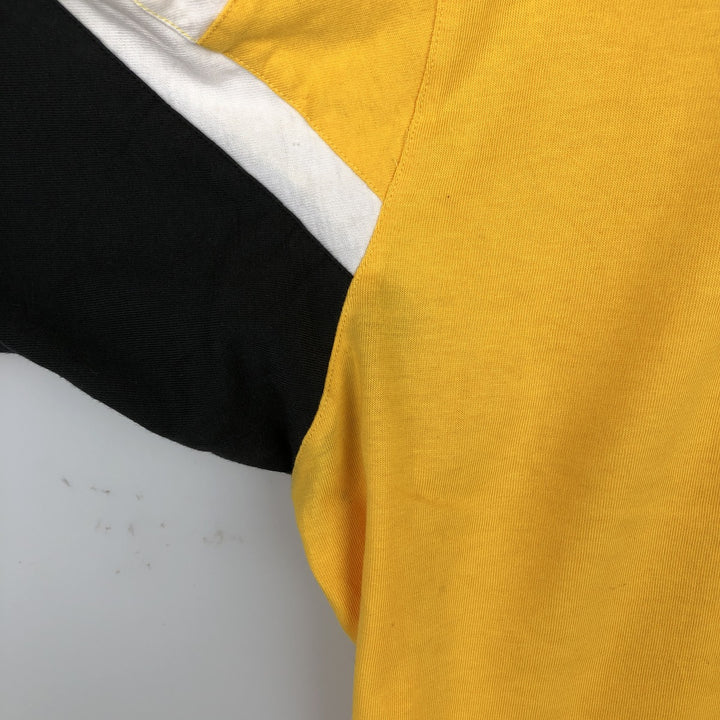 90s-00'S Adidas Originals logo T-shirt, men's size L (approx.) cotton yellow type Vintage Second Hand
