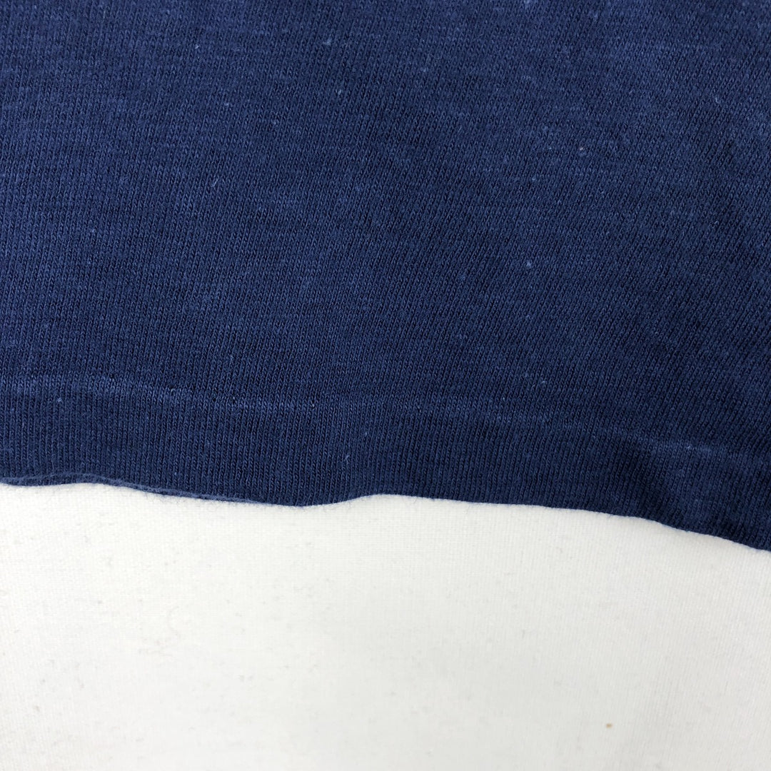 80'S Adidas sports print t-shirt, men's size M equivalent, vintage. cotton blue type Vintage Second Hand