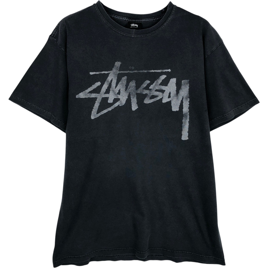 STUSSY surf skate T-shirt, size M for men cotton Charcoal Vintage Second Hand