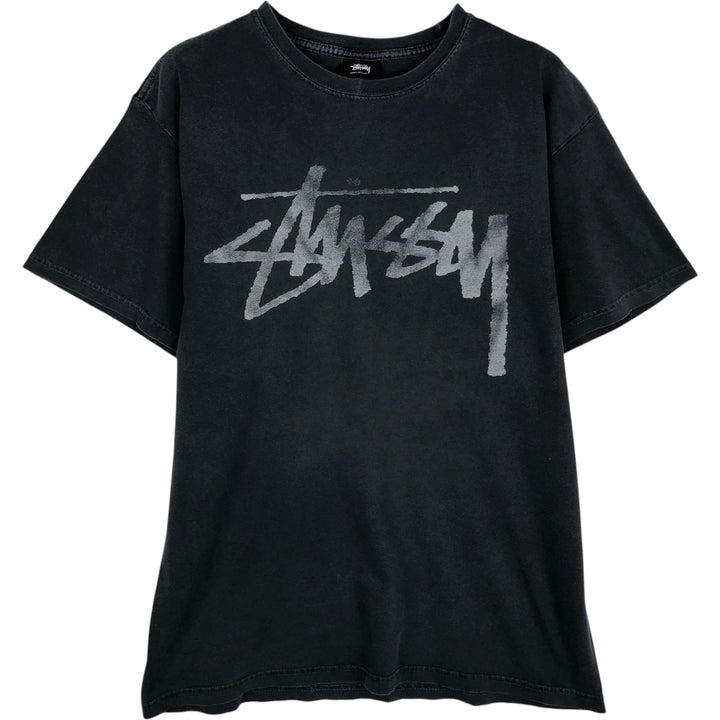 STUSSY surf skate T-shirt, size M for men cotton Charcoal Vintage Second Hand