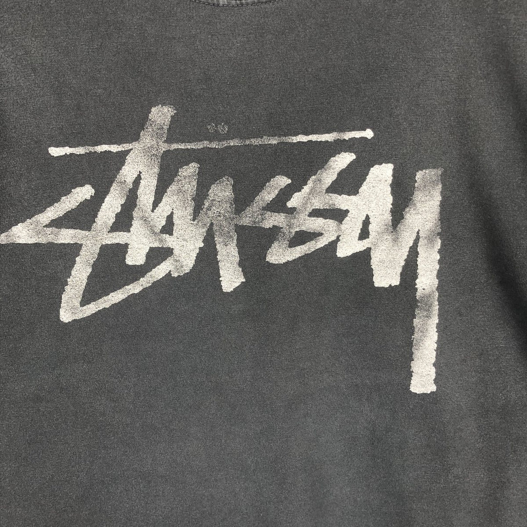 STUSSY surf skate T-shirt, size M for men cotton Charcoal Vintage Second Hand