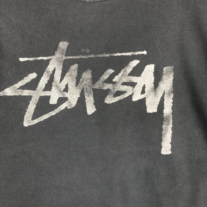 STUSSY surf skate T-shirt, size M for men cotton Charcoal Vintage Second Hand