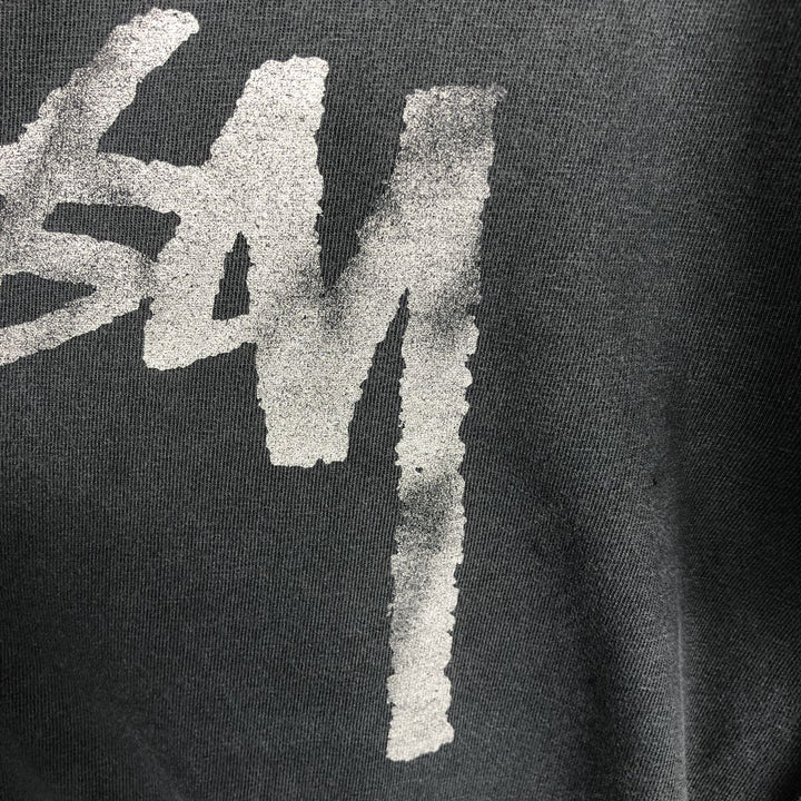 STUSSY surf skate T-shirt, size M for men cotton Charcoal Vintage Second Hand