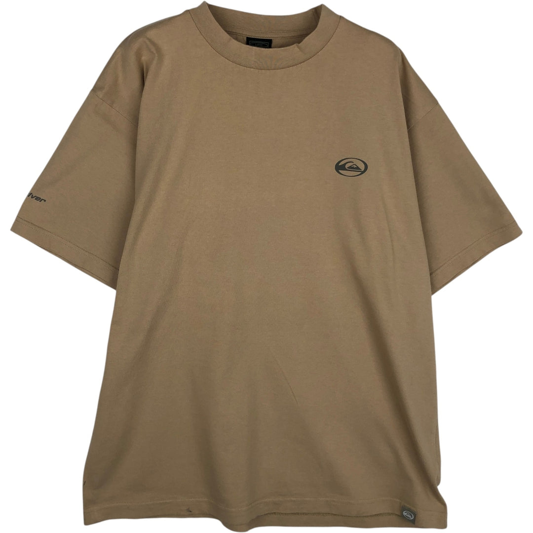 Quiksilver surf skate t-shirt, men's size L (approx.) cotton Beige type Vintage Second Hand