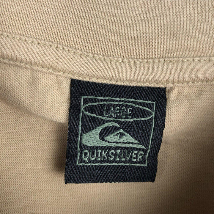 Quiksilver surf skate t-shirt, men's size L (approx.) cotton Beige type Vintage Second Hand